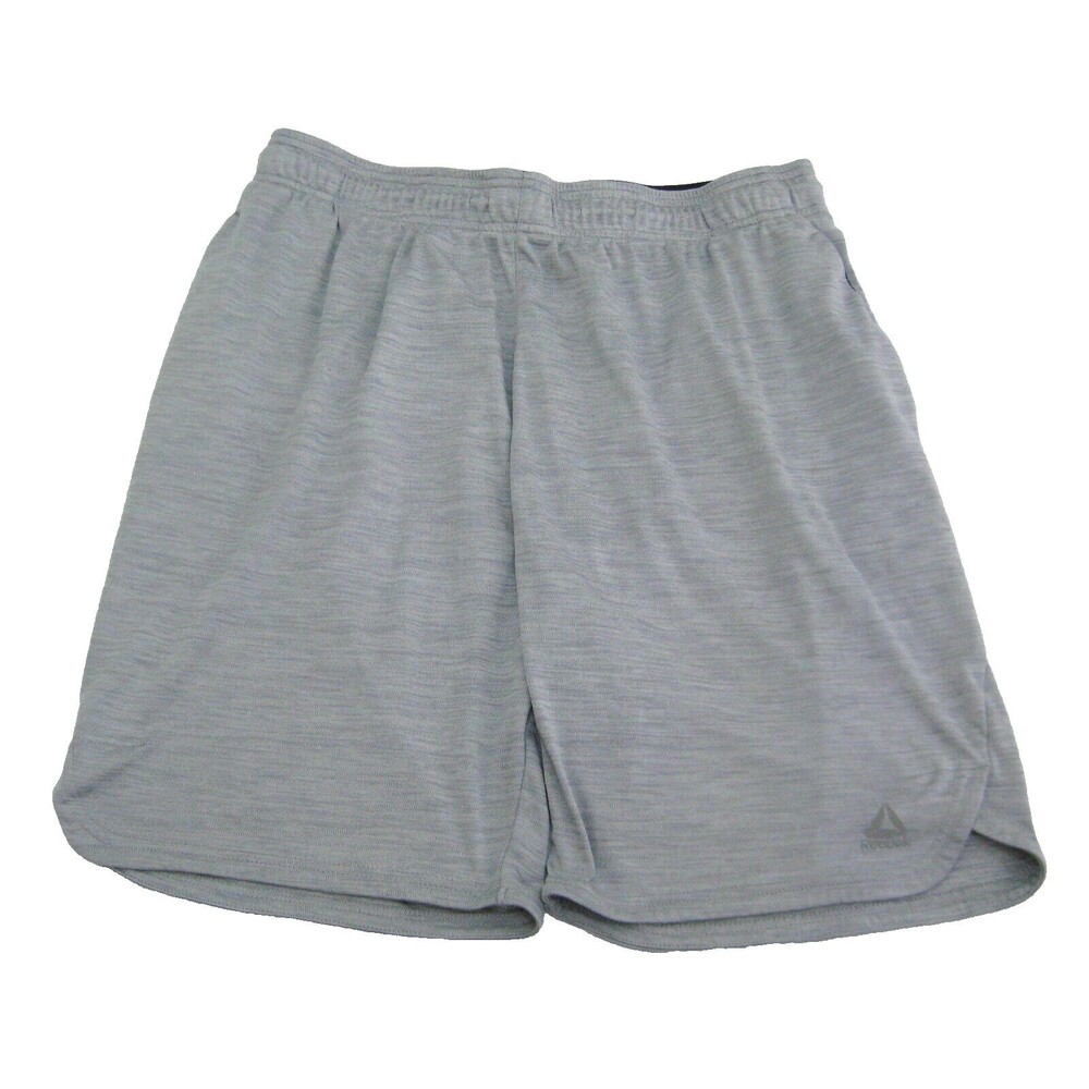 REEBOK Men's (Size XL) Gray Athletic Shorts Drawstring Pockets 100% Polyester